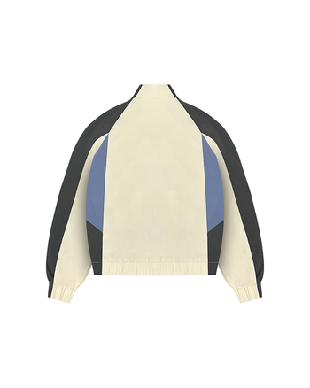 COLORBLOCK UNIFORM WINDBREAKER (CREAM)