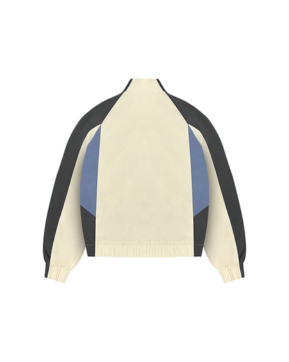 COLORBLOCK UNIFORM WINDBREAKER (CREAM)