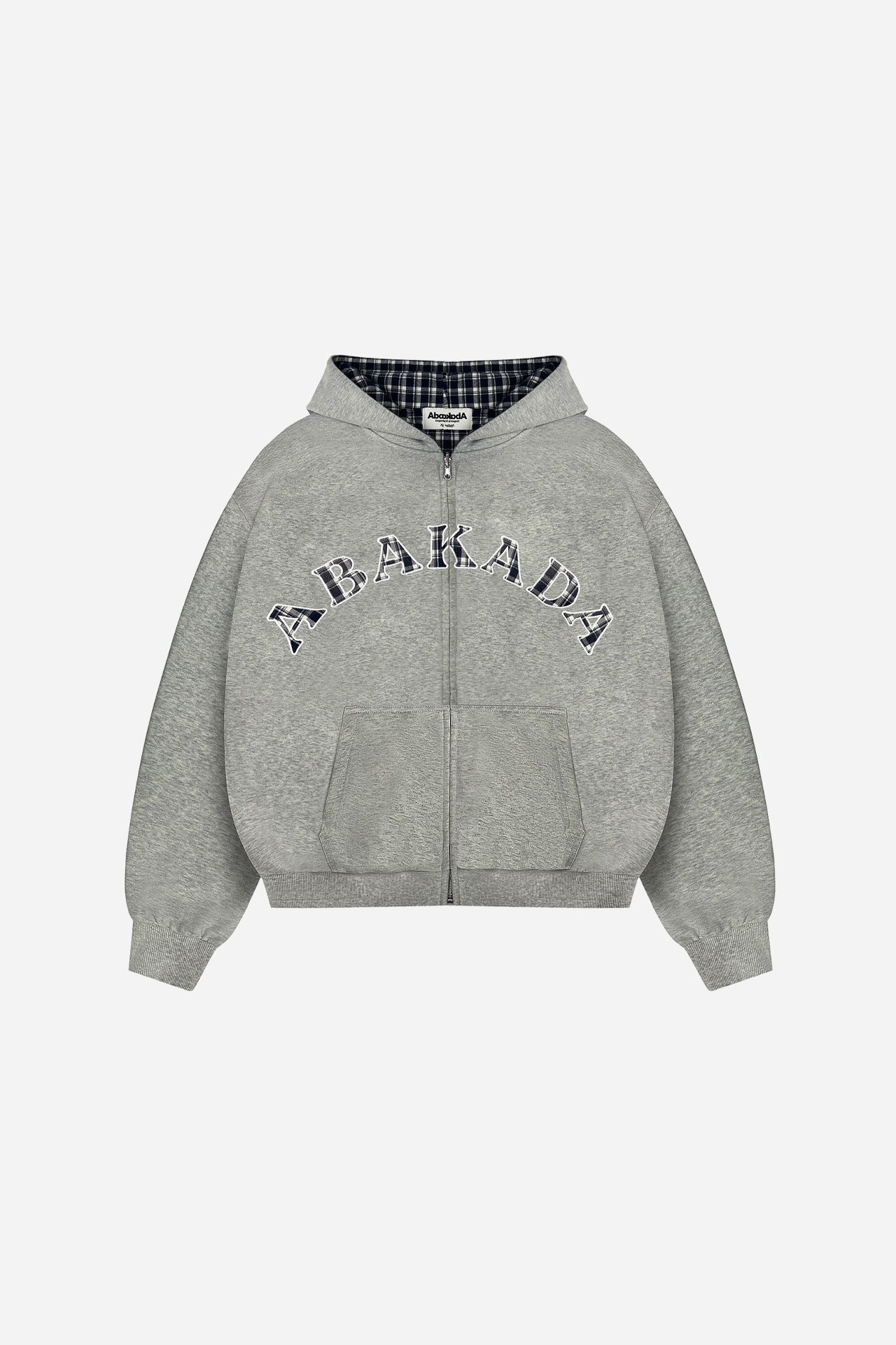 PATTERN WASHED REVERSIBLE HOODIE (GREY)