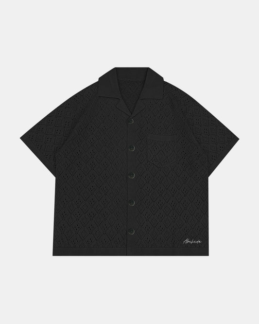 Klasiko Knitted Button-Up (Black)