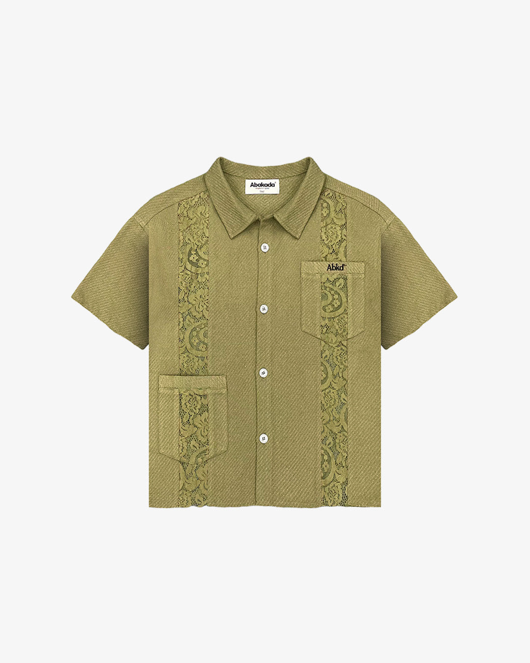 WOVEN BUTTON UP (ARMY GREEN)