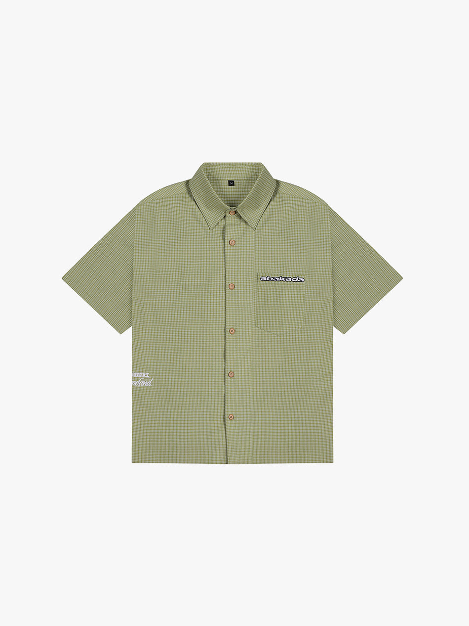GINGHAM BUTTON-UP (PANDAN)