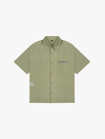 GINGHAM BUTTON-UP (PANDAN)