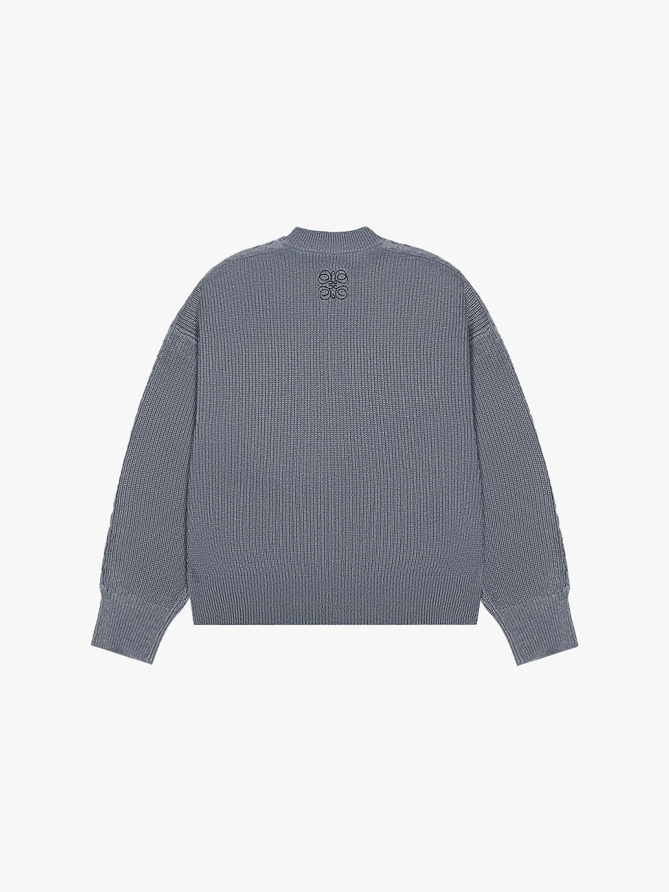 UNIFORM KNITTED SWEATER (GREY)