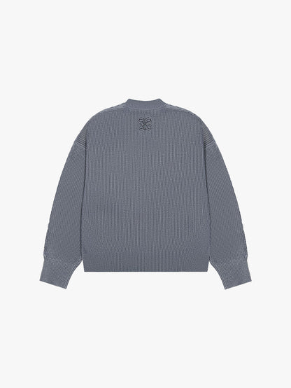 UNIFORM KNITTED SWEATER (GREY)