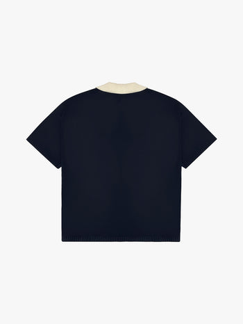 KNITTED MAYNILA POLO (NAVY)
