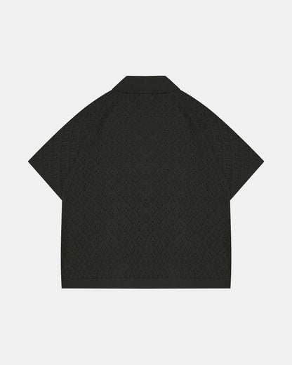 KLASIKO KNITTED BUTTON-UP (BLACK)