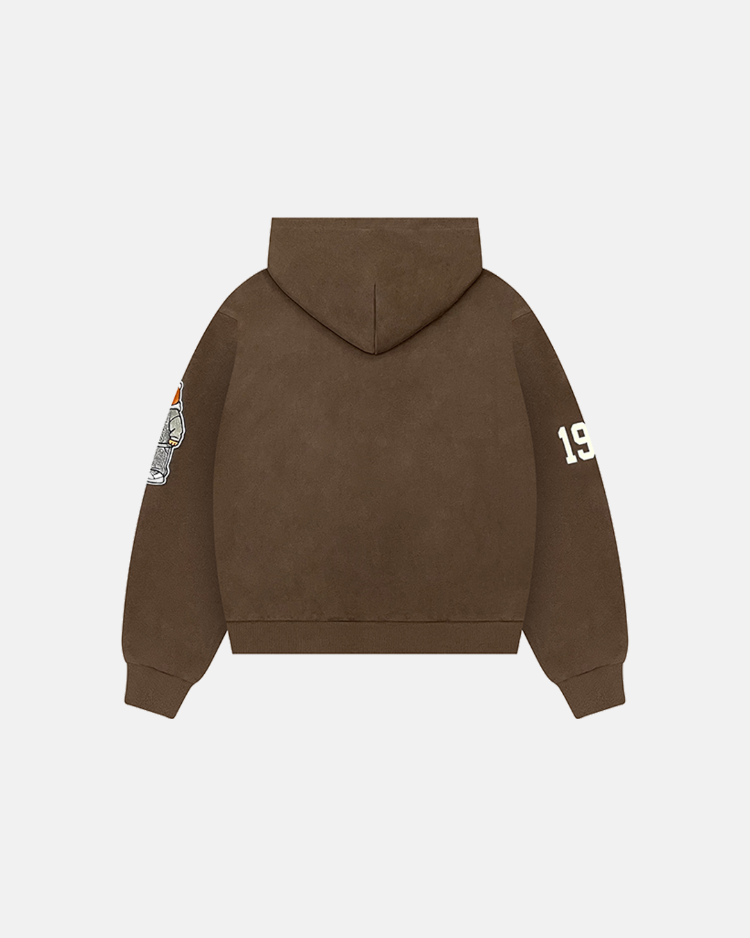 PLAID PATCH ZIP-UP (BROWN)