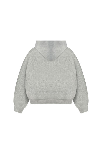 PATTERN WASHED REVERSIBLE HOODIE (GREY)