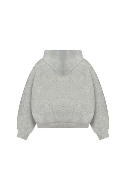 PATTERN WASHED REVERSIBLE HOODIE (GREY)