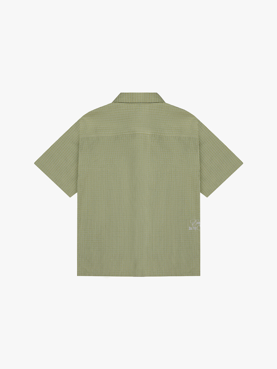 GINGHAM BUTTON-UP (PANDAN)