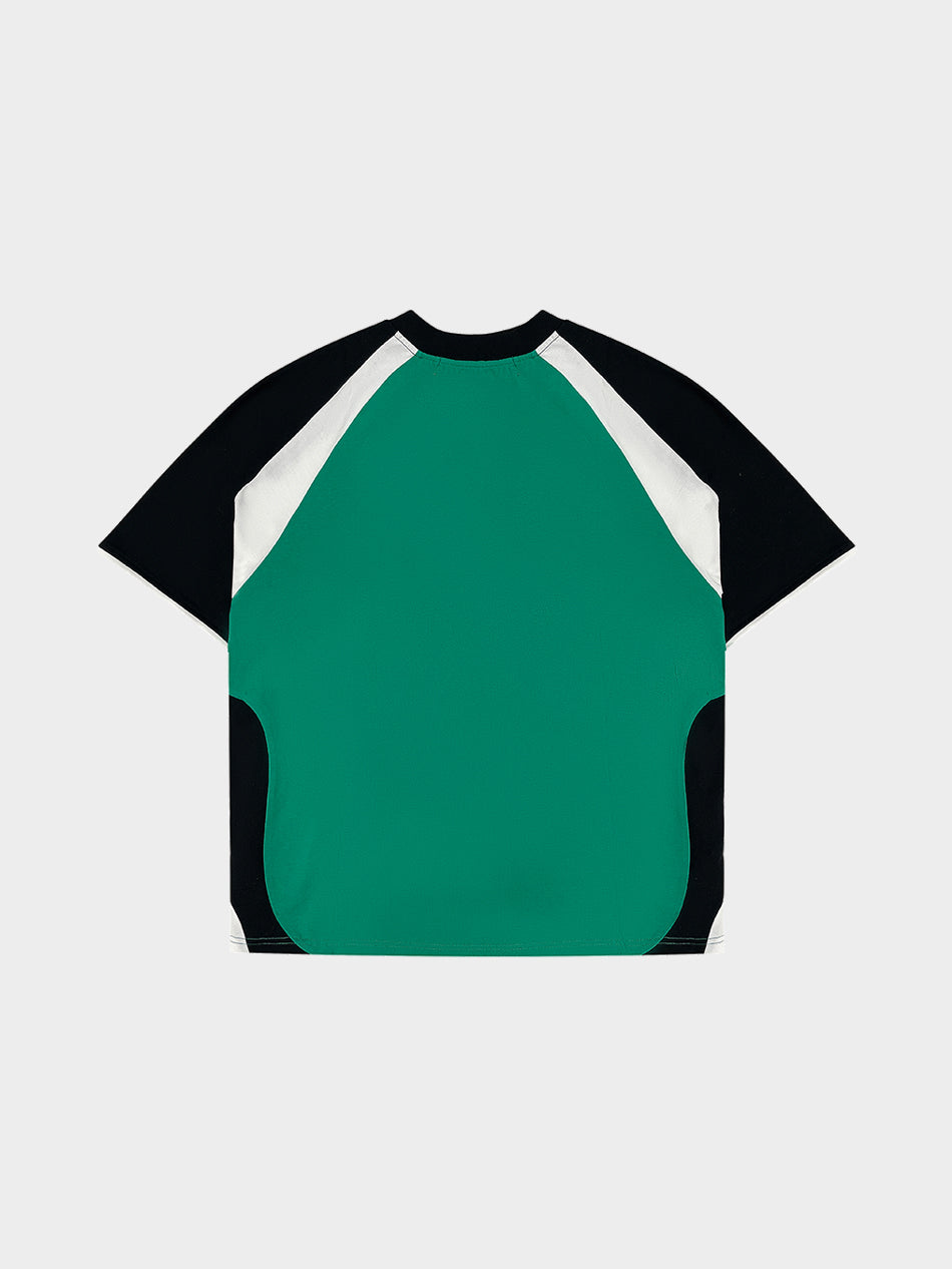 COLORBLOCK JERSEY TEE (GREEN/BLACK)