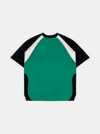 COLORBLOCK JERSEY TEE (GREEN/BLACK)