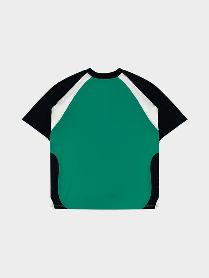 COLORBLOCK JERSEY TEE (GREEN/BLACK)