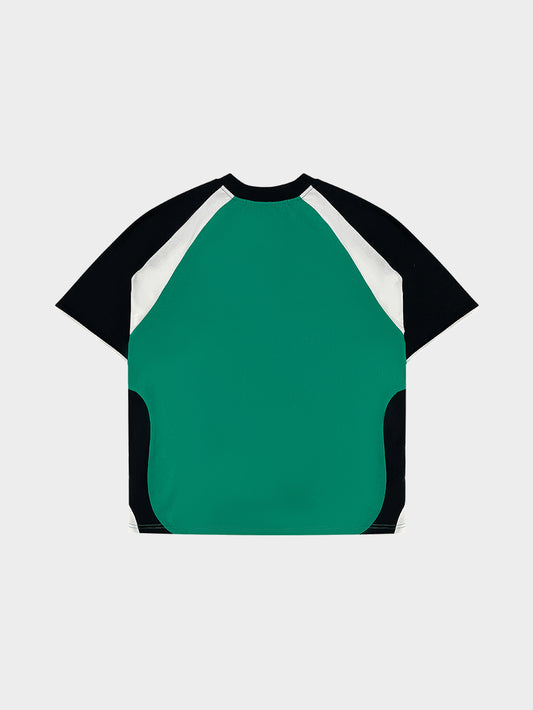 COLORBLOCK JERSEY TEE (GREEN/BLACK)