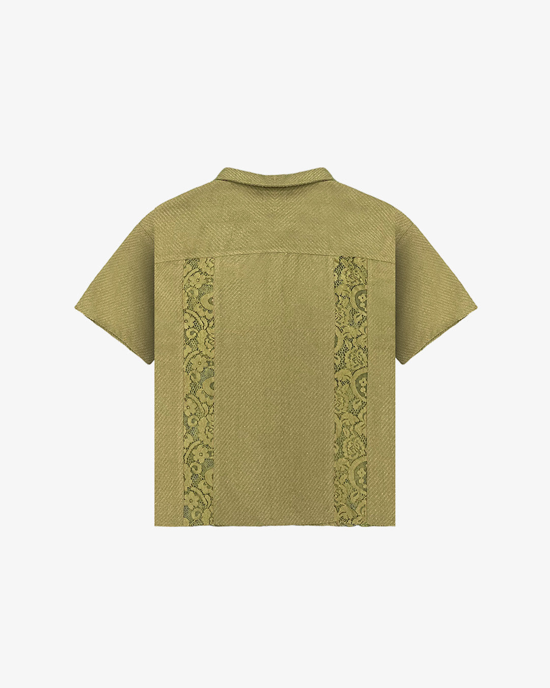 WOVEN BUTTON UP (ARMY GREEN)