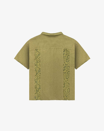 WOVEN BUTTON UP (ARMY GREEN)