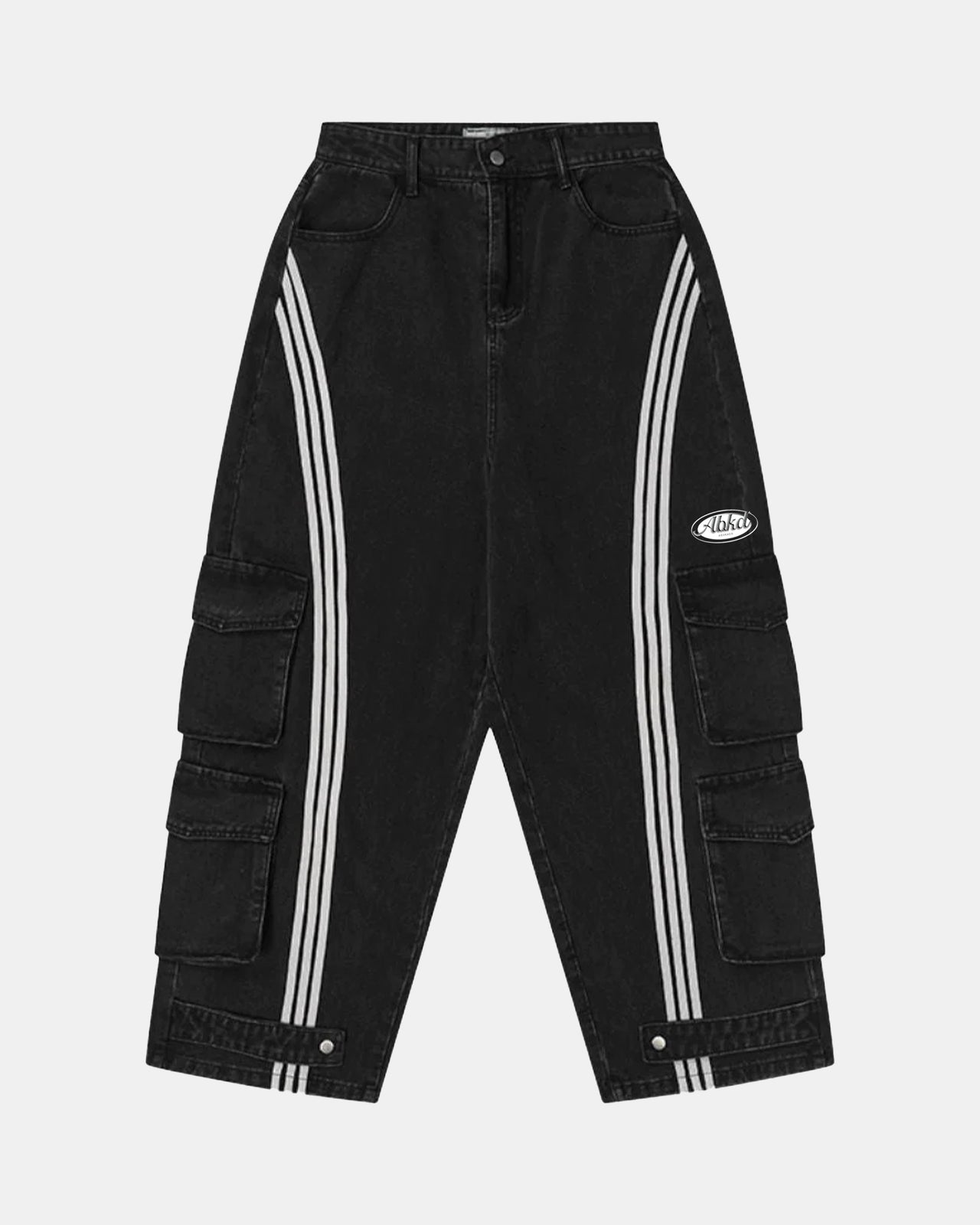 CARGO PANELLED PANTS (BLACK)