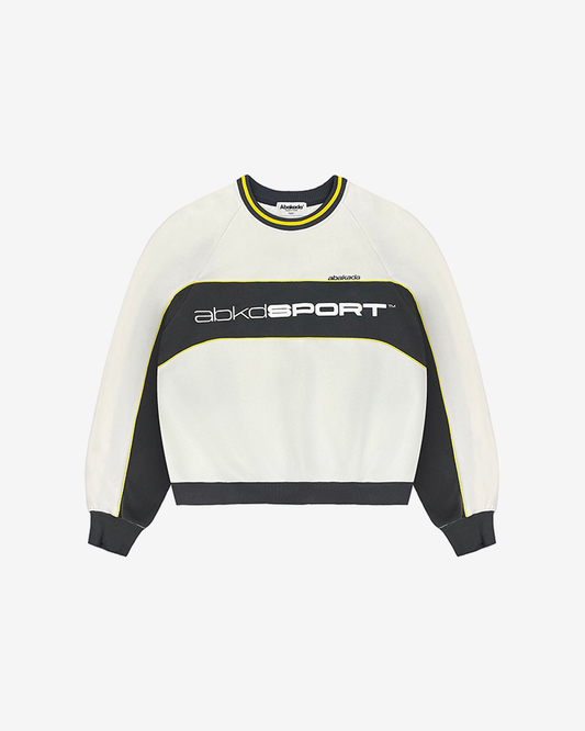 VINTAGE COLORBLOCK SWEATER (WHITE/BLACK)