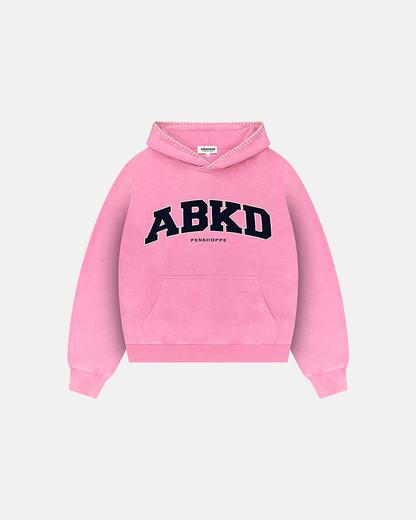 WEAVE STITCH HOODIE (PINK)