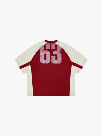 +63 COLORBLOCK TEE (RED/WHITE)