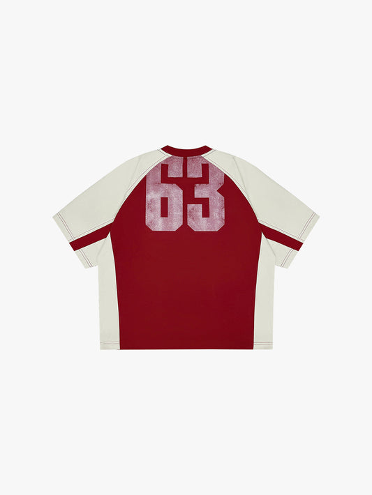 +63 COLORBLOCK TEE (RED/WHITE)