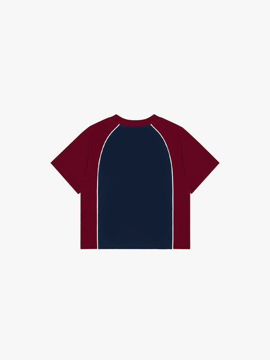RAGLAN BOXY CROP TOP (RED/BLUE)