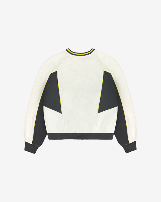 VINTAGE COLORBLOCK SWEATER (WHITE/BLACK)
