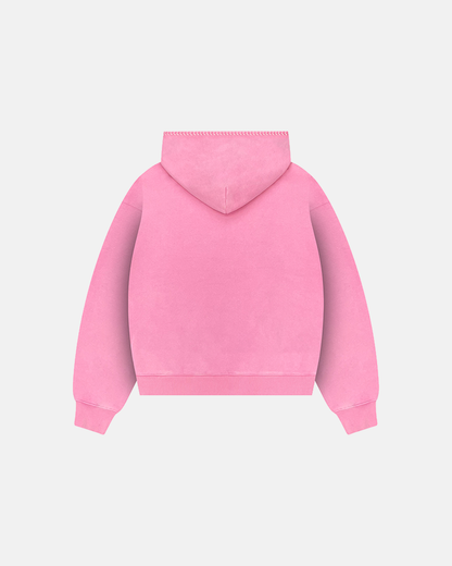 WEAVE STITCH HOODIE (PINK)