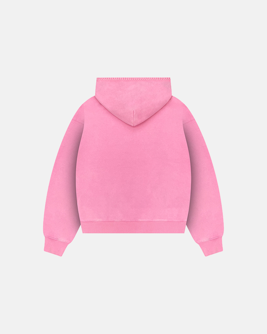 WEAVE STITCH HOODIE (PINK)