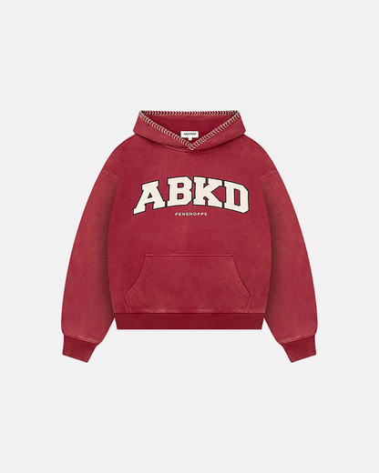 WEAVE STITCH HOODIE (CRIMSON)