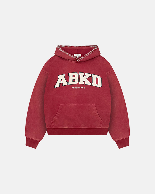 WEAVE STITCH HOODIE (CRIMSON)