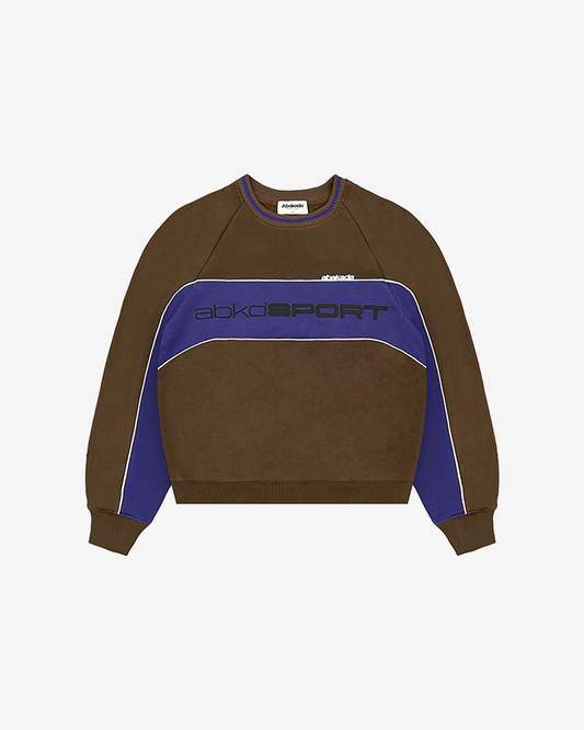 VINTAGE COLORBLOCK SWEATER (BROWN/PURPLE)