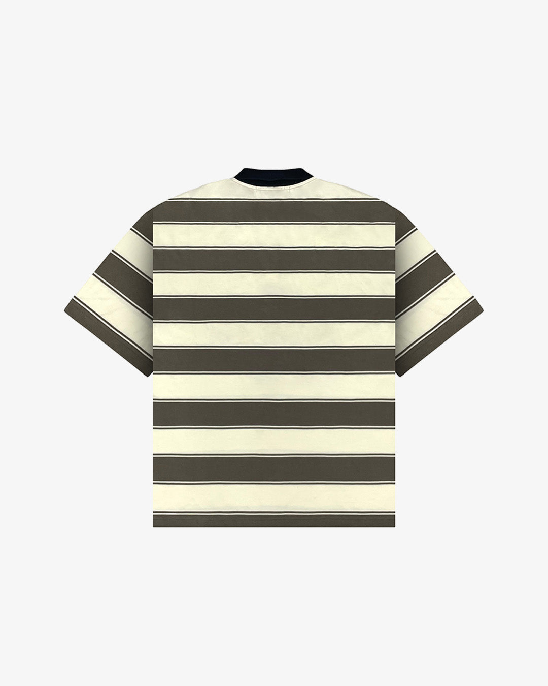 AGILA STRIPED RUGBY POLO (GREY/WHITE)