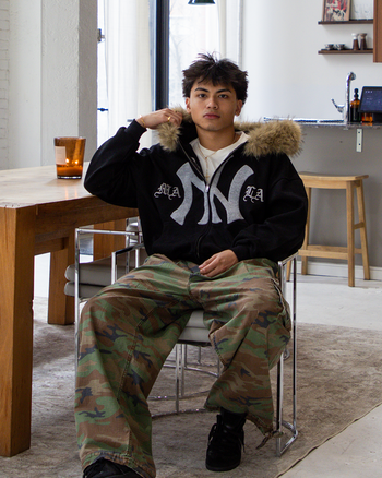 MANILA FLEECE FUR ZIP-UP (BLACK)