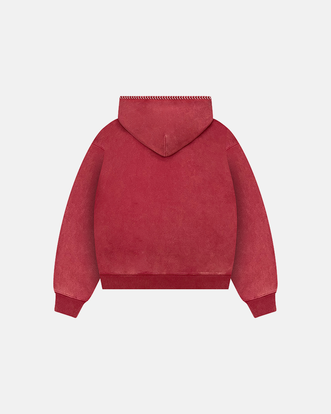 WEAVE STITCH HOODIE (CRIMSON)