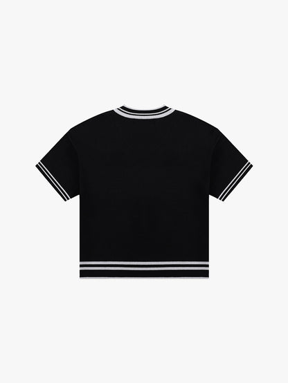 +63 KNITTED FOOTBALL JERSEY V2 (BLACK)