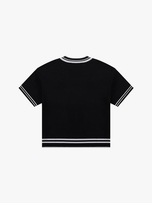 +63 KNITTED FOOTBALL JERSEY V2 (BLACK)