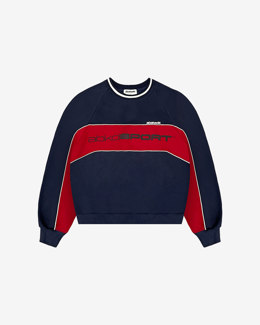 VINTAGE COLORBLOCK SWEATER (BLUE/RED)