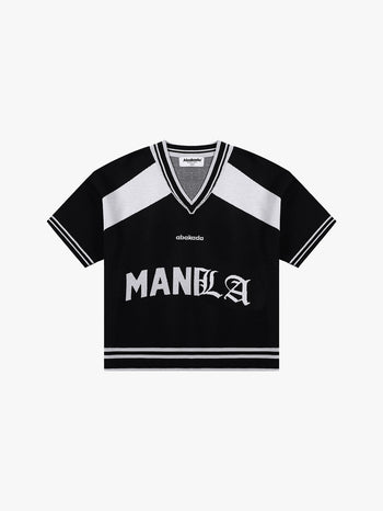 +63 KNITTED FOOTBALL JERSEY V2 (BLACK)