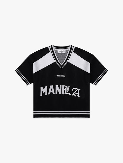 +63 KNITTED FOOTBALL JERSEY V2 (BLACK)