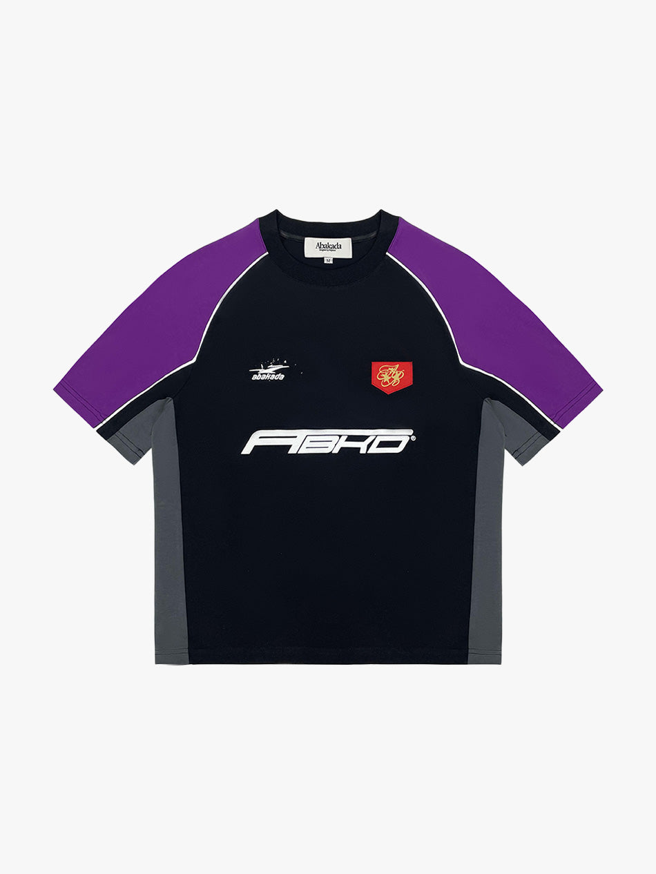 COLORBLOCK RACING TEE (UBE/BLACK)