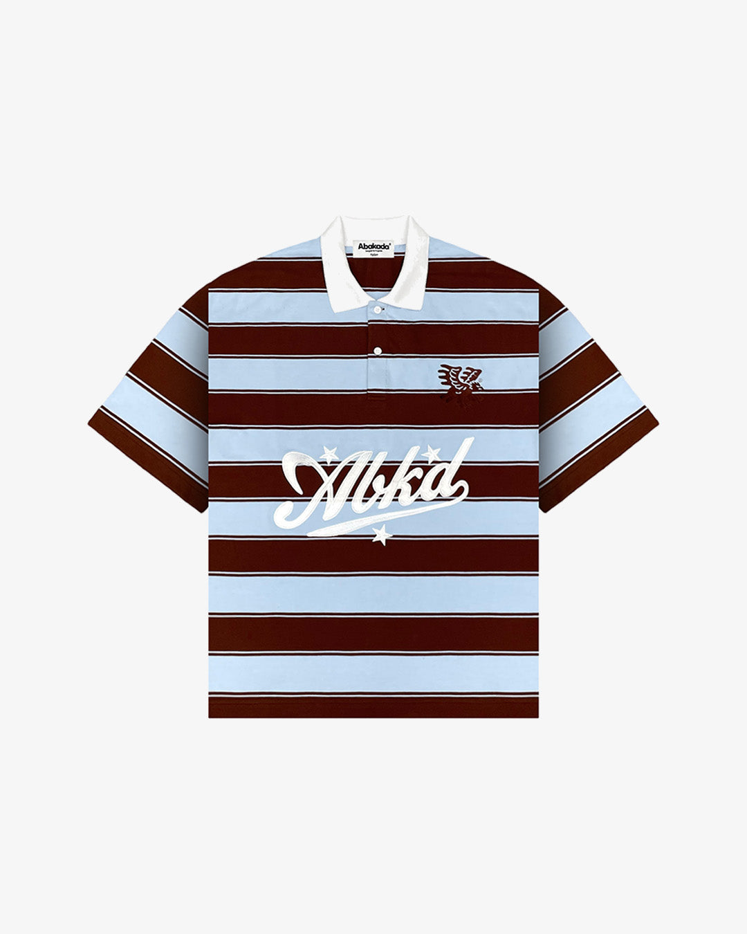 AGILA STRIPED RUGBY POLO (BROWN/BLUE)