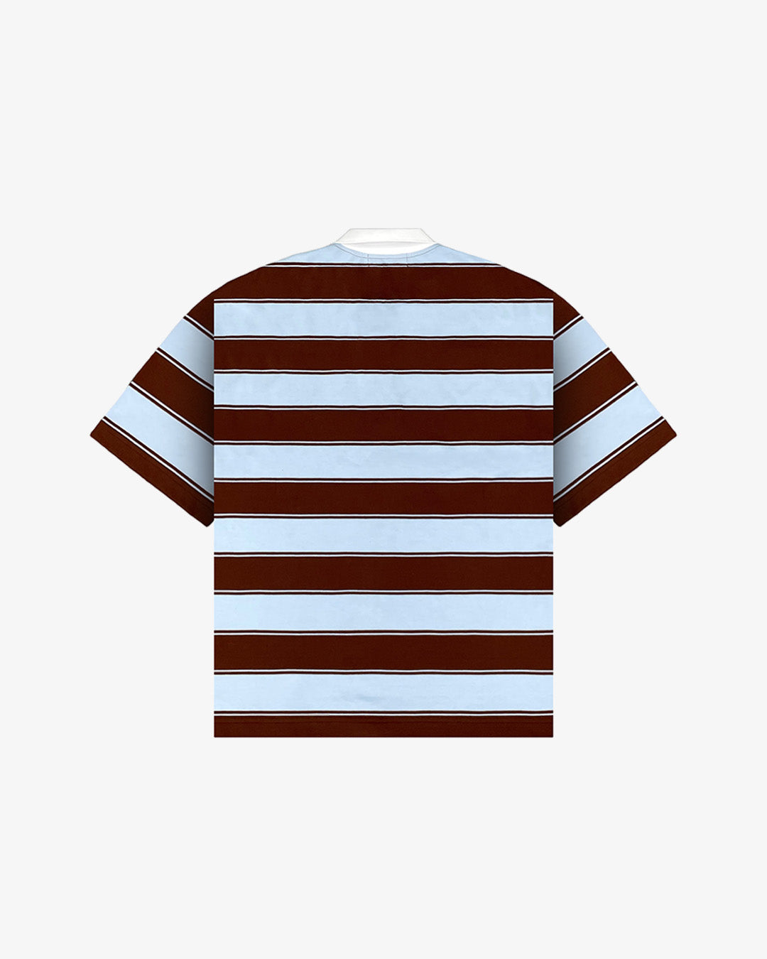 AGILA STRIPED RUGBY POLO (BROWN/BLUE)