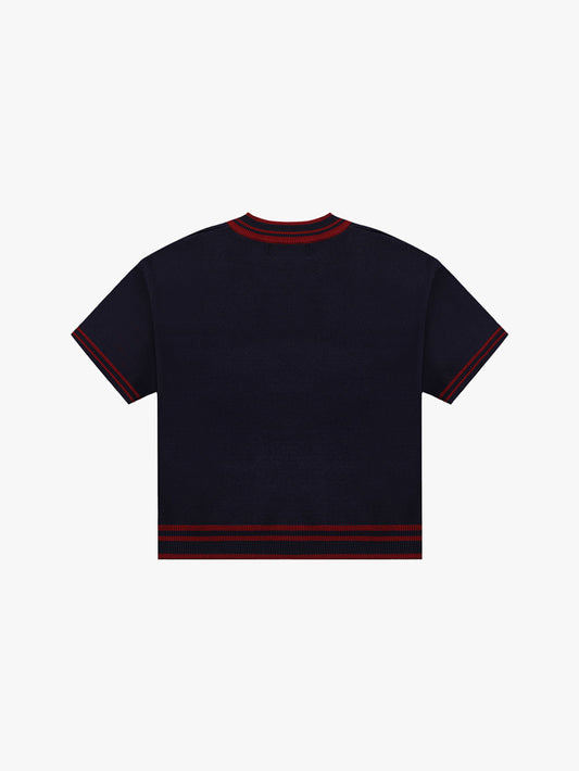 +63 KNITTED FOOTBALL JERSEY V2 (NAVY)