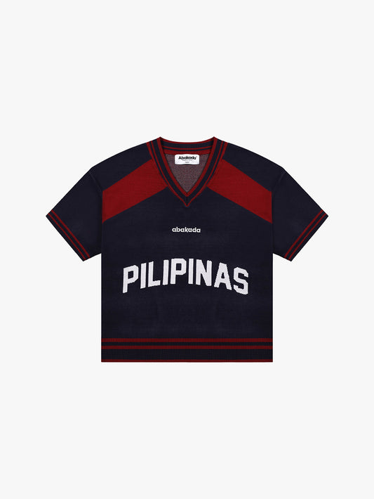 +63 KNITTED FOOTBALL JERSEY V2 (NAVY)