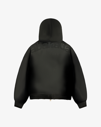 REVERSIBLE GRAFFITI CAMO ZIP-UP HOODIE (WASHED BLACK)