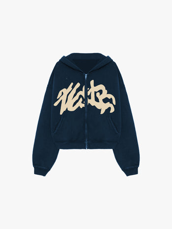 UNIFORM ZIP-UP HOODIE (NAVY)