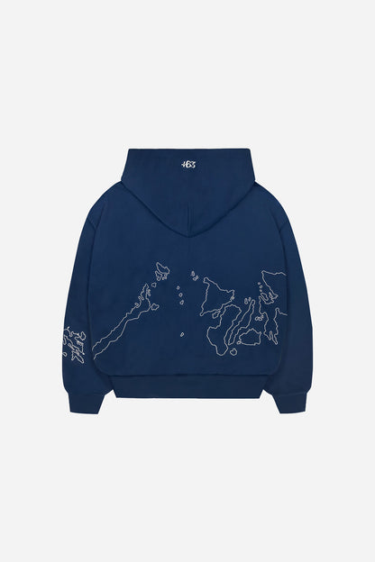 MAPA ZIP-UP HOODIE (NAVY)
