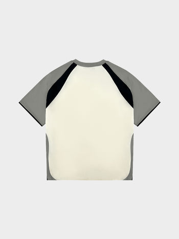 COLORBLOCK JERSEY TEE (CREAM/GREY)